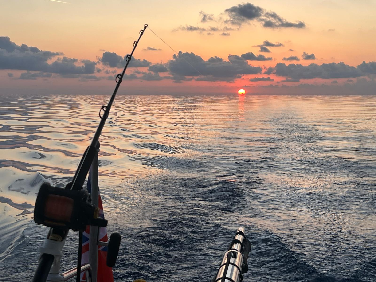 Sunset over the sea, photographed from aboard RaRa